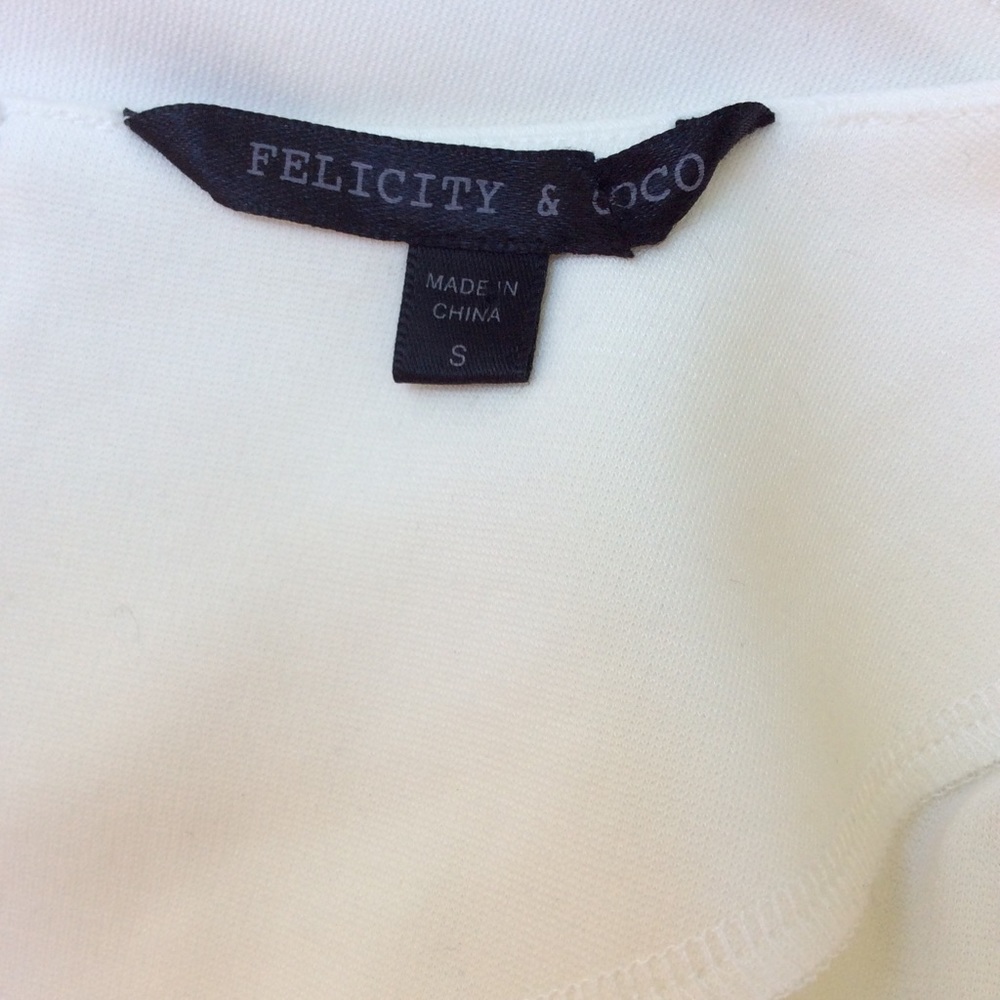 Felicity & Coco Structured Flowy Ruffle White Cas… - image 7